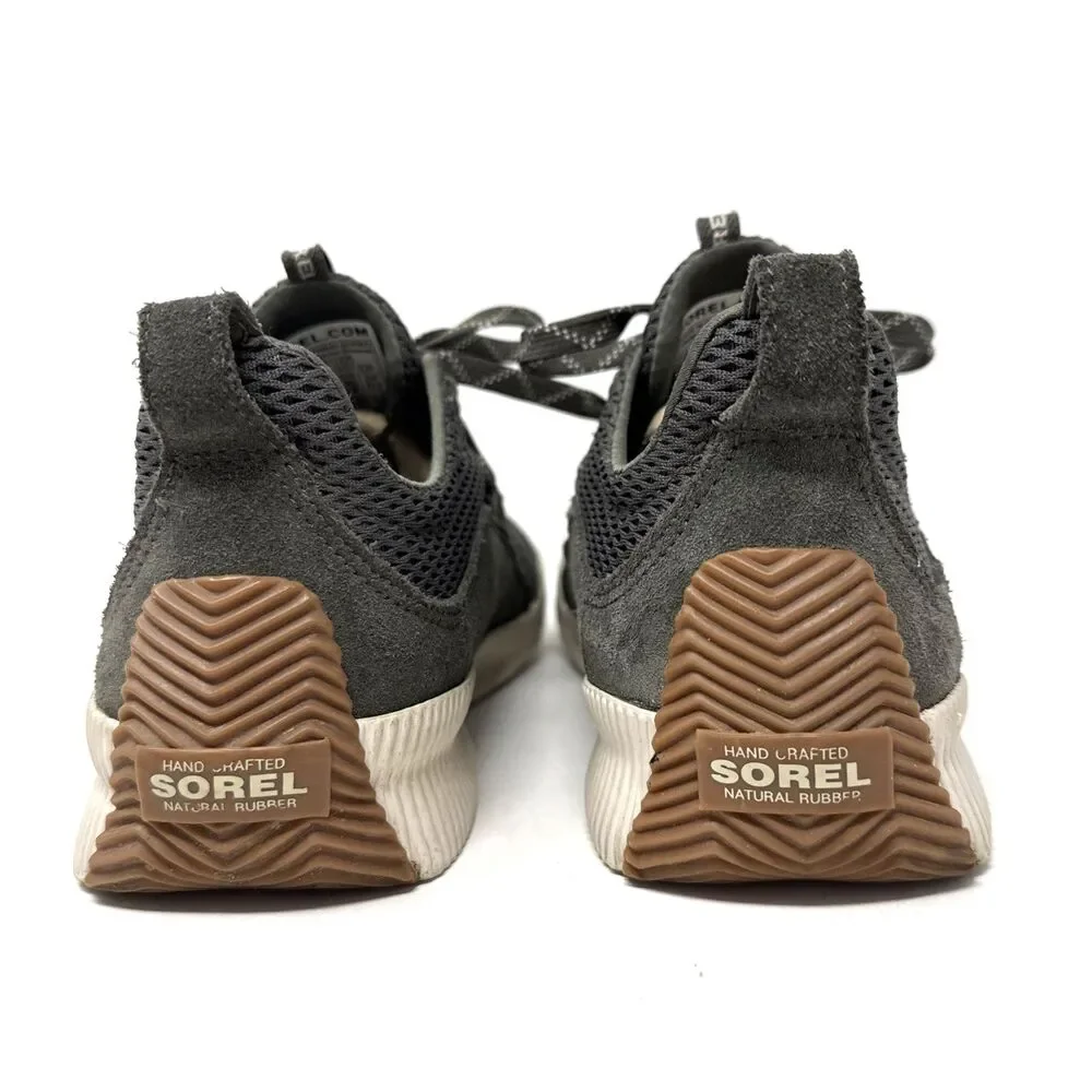 Sorel Out N About Plus Waterproof Sneaker Womens Size 8.5 Suede Mesh Olive Sage